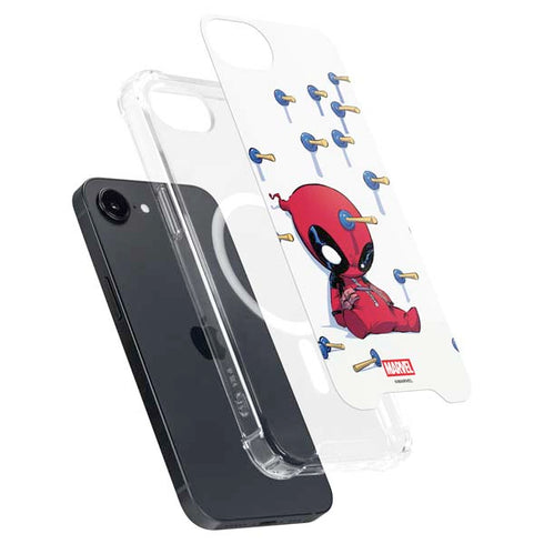 Marvel Deadpool Babypool Playing iPhone 16e MagSafe Case