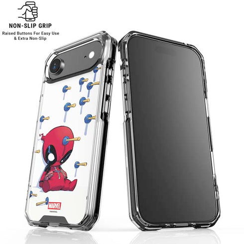Marvel Deadpool Babypool Playing iPhone 17 Air Clear Case