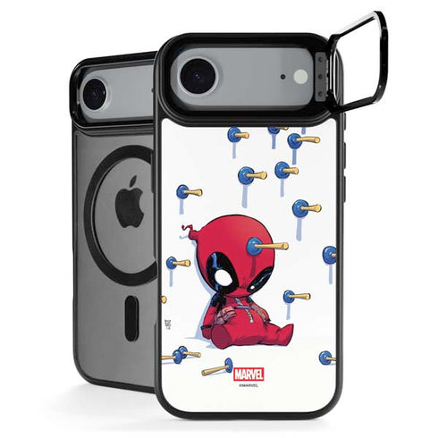 Marvel Deadpool Babypool Playing iPhone 17 Air Kickstand Case