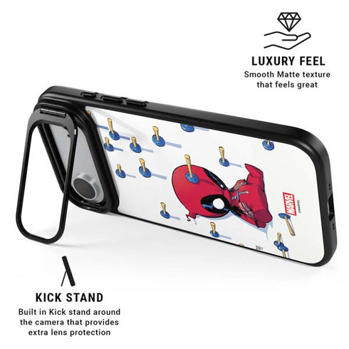 Marvel Deadpool Babypool Playing iPhone 17 Air Kickstand Case