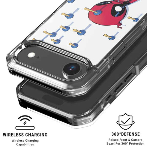 Marvel Deadpool Babypool Playing iPhone 17 Air MagSafe Case