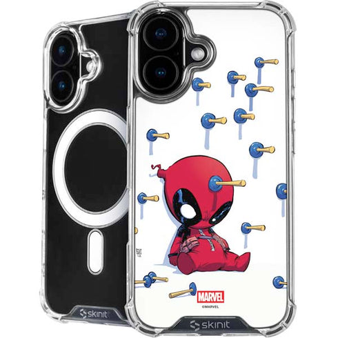 Marvel Deadpool Babypool Playing iPhone 17 MagSafe Case