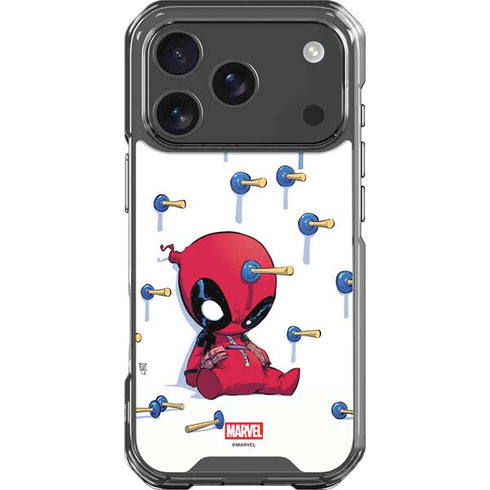 Marvel Deadpool Babypool Playing iPhone 17 Pro Clear Case