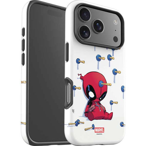 Marvel Deadpool Babypool Playing iPhone 17 Pro Impact Case