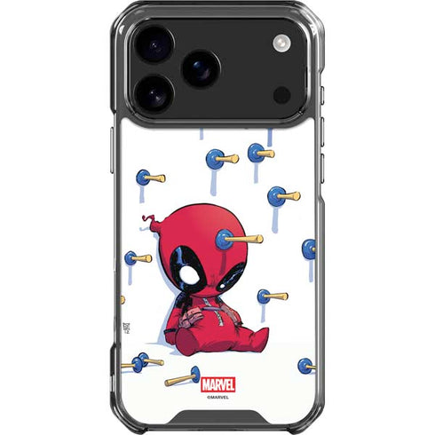 Marvel Deadpool Babypool Playing iPhone 17 Pro Max Clear Case