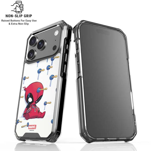 Marvel Deadpool Babypool Playing iPhone 17 Pro Max Clear Case