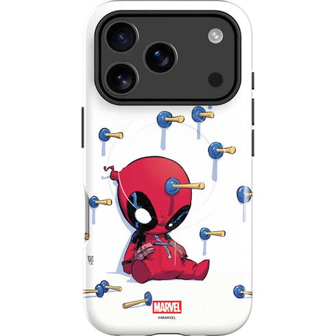 Marvel Deadpool Babypool Playing iPhone 17 Pro Max Magsafe Impact Case