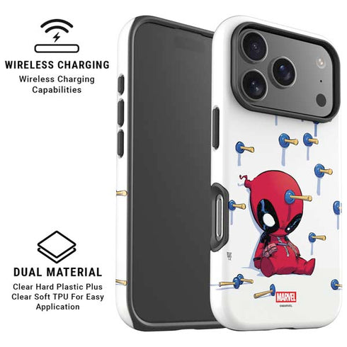 Marvel Deadpool Babypool Playing iPhone 17 Pro Max Magsafe Impact Case