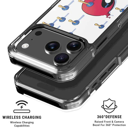 Marvel Deadpool Babypool Playing iPhone 18 Pro Clear Case