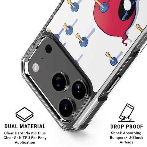 Marvel Deadpool Babypool Playing iPhone 18 Pro Clear Case