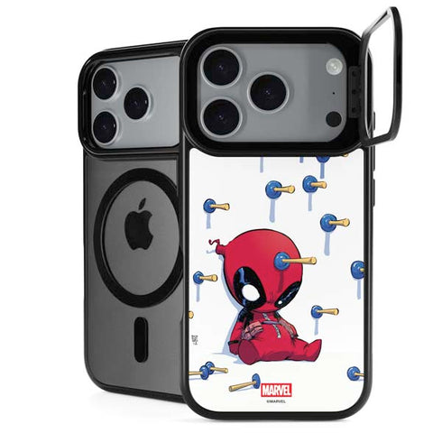 Marvel Deadpool Babypool Playing iPhone 18 Pro Max Kickstand Case