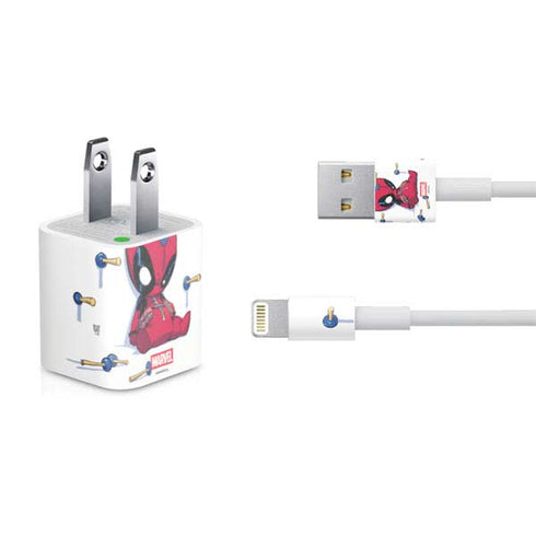 Marvel Deadpool Babypool Playing iPhone Charger (5W USB) Skin