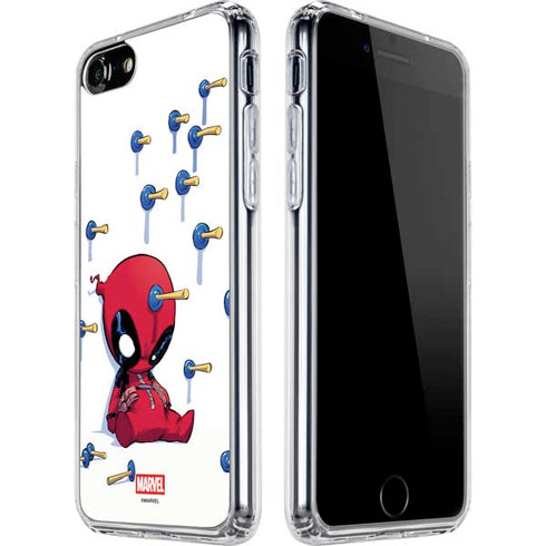Marvel Deadpool Babypool Playing iPhone SE (2nd & 3rd Gen) Clear Case