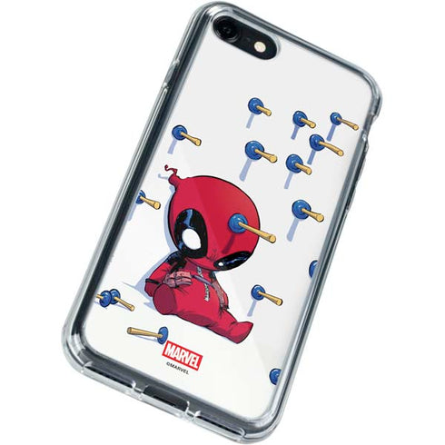 Marvel Deadpool Babypool Playing iPhone SE (2nd & 3rd Gen) Clear Case