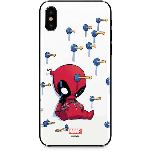 Marvel Deadpool Babypool Playing iPhone X Skin