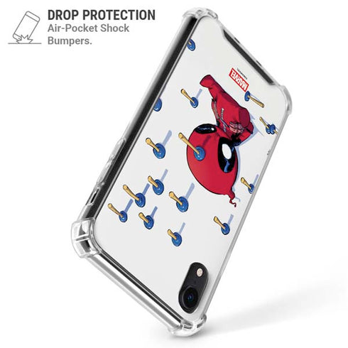 Marvel Deadpool Babypool Playing iPhone XR Clear Case