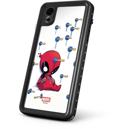 Marvel Deadpool Babypool Playing iPhone XR Waterproof Case