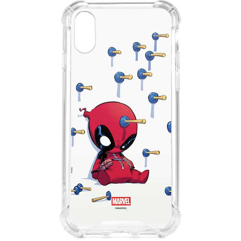 Marvel Deadpool Babypool Playing iPhone XS Clear Case