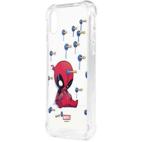 Marvel Deadpool Babypool Playing iPhone XS Clear Case
