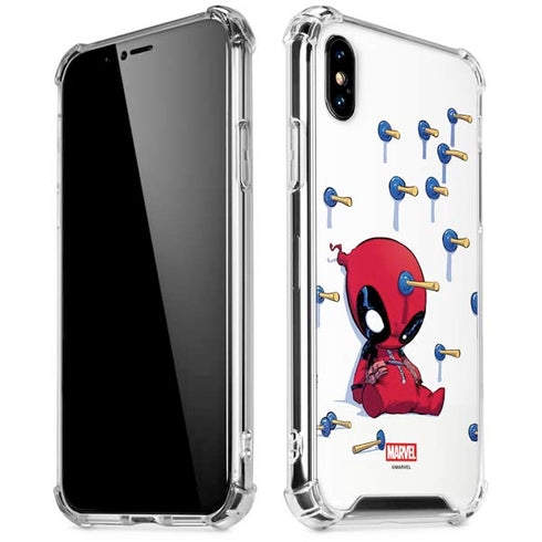 Marvel Deadpool Babypool Playing iPhone XS Max Clear Case