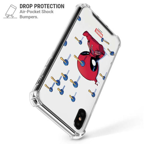 Marvel Deadpool Babypool Playing iPhone XS Max Clear Case