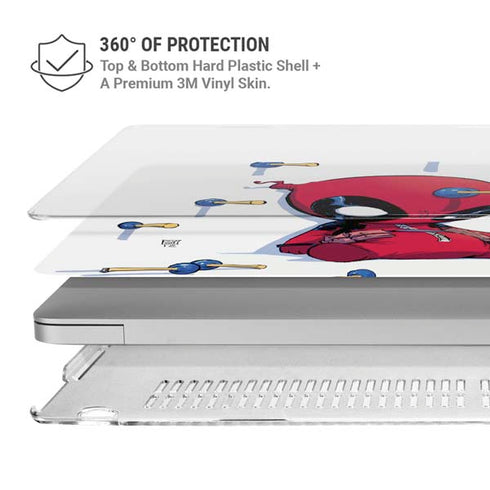 Marvel Deadpool Babypool Playing MacBook Pro 14in (2021-24) Case plus Skin