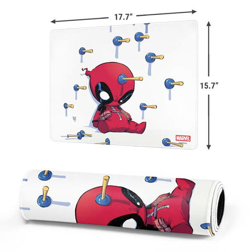 Marvel Deadpool Babypool Playing Gaming Mouse Pad