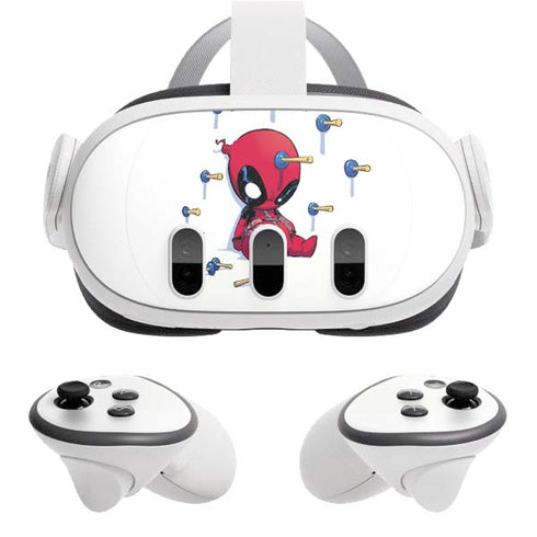 Marvel Deadpool Babypool Playing Meta Quest 3 Skin