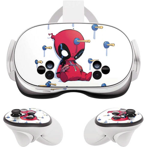 Marvel Deadpool Babypool Playing Meta Quest 3S Skin