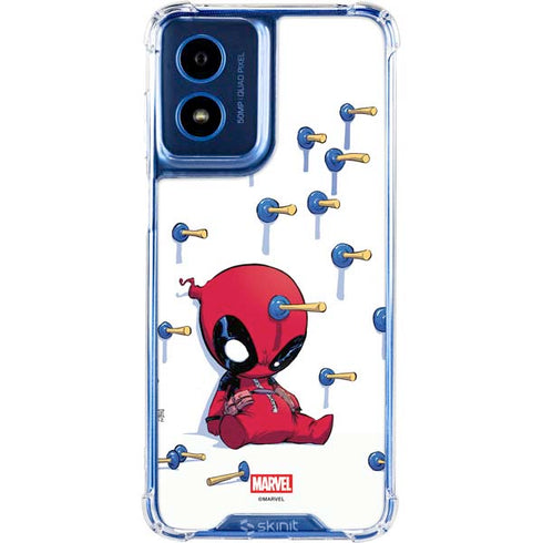 Marvel Deadpool Babypool Playing Moto G 5G (2024) Clear Case