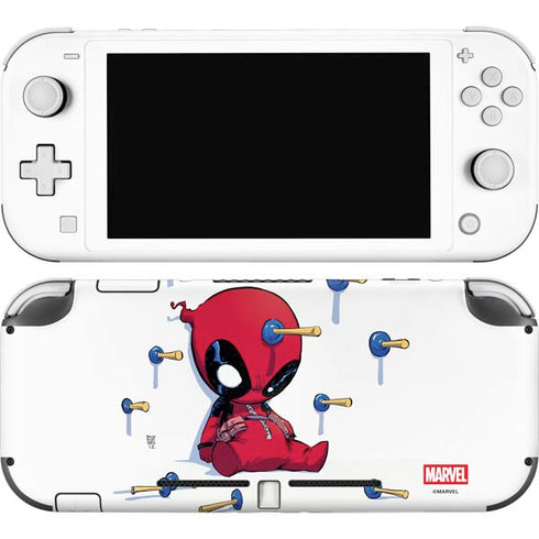 Marvel Deadpool Babypool Playing Nintendo Switch Lite Skin