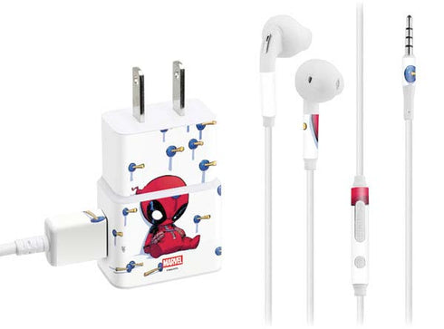 Marvel Deadpool Babypool Playing Phone Charger Skin