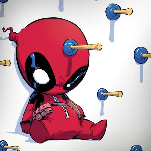 Marvel Deadpool Babypool Playing PlayStation 4 Gold Wireless Headset Skin