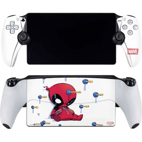 Marvel Deadpool Babypool Playing PlayStation PS5 Skins