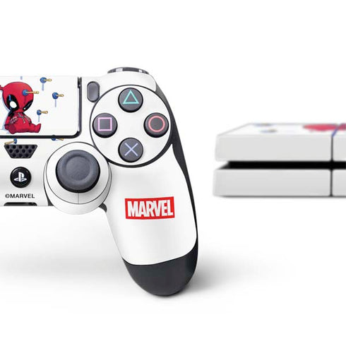 Marvel Deadpool Babypool Playing PS4 Console and Controller Bundle Skin