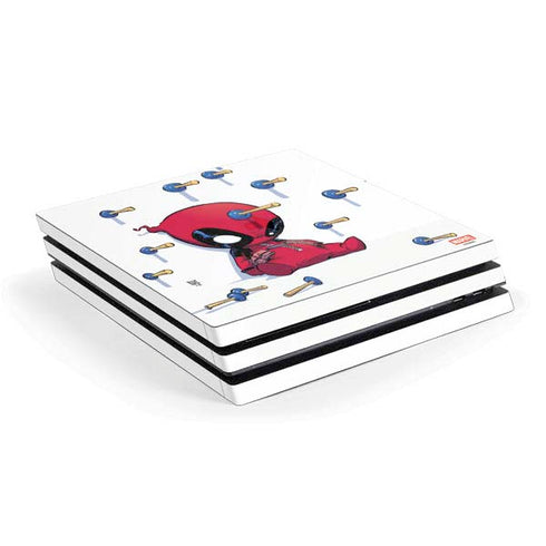Marvel Deadpool Babypool Playing PlayStation PS4 Skins