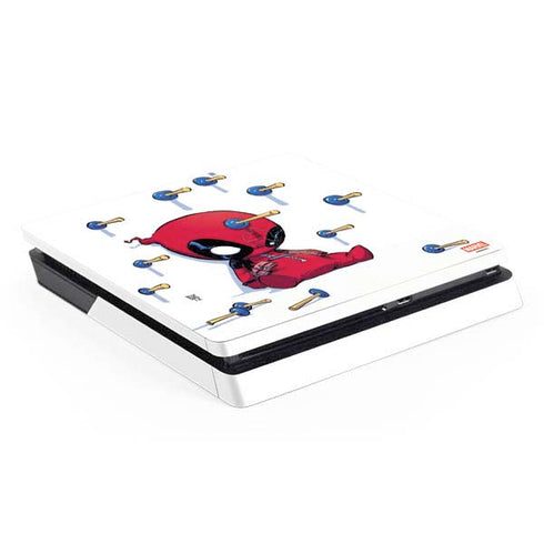 Marvel Deadpool Babypool Playing PlayStation PS4 Skins