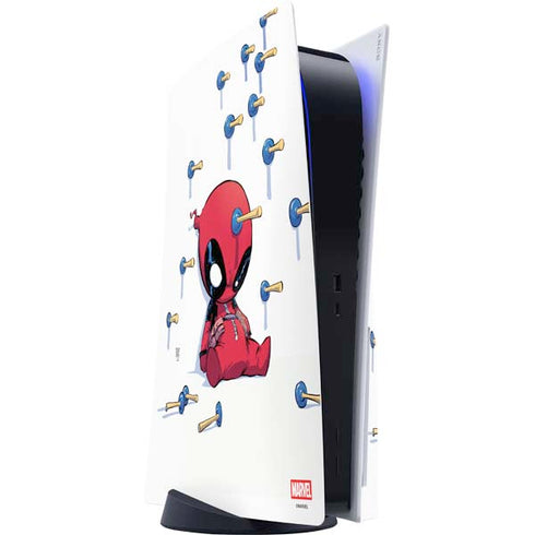 Marvel Deadpool Babypool Playing PlayStation PS5 Skins
