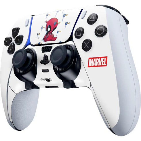 Marvel Deadpool Babypool Playing PS5 DualSense Edge Pro Controller Skin