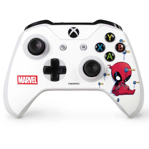 Marvel Deadpool Babypool Playing Xbox One X Controller Skin