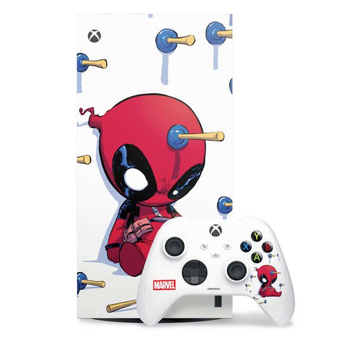 Marvel Deadpool Babypool Playing Xbox Series X Skins