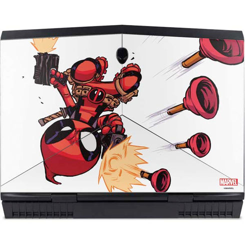 Marvel Deadpool Babypool Shooting Dell Alienware Skin