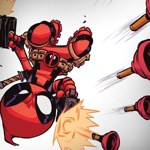 Marvel Deadpool Babypool Shooting Dell Alienware Skin