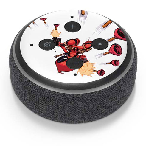 Marvel Deadpool Babypool Shooting Amazon Echo Dot Skin