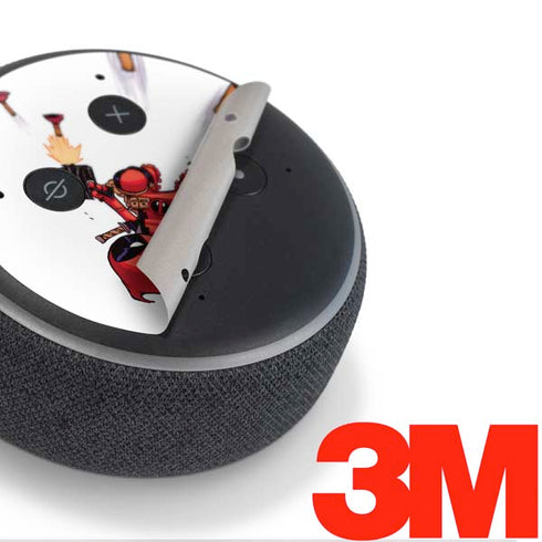Marvel Deadpool Babypool Shooting Amazon Echo Dot Skin