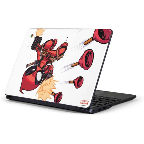 Marvel Deadpool Babypool Shooting Samsung Chromebook Skin