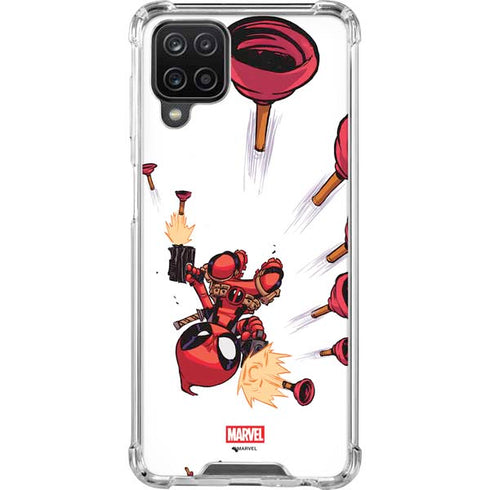 Marvel Deadpool Babypool Shooting Galaxy A12 Clear Case