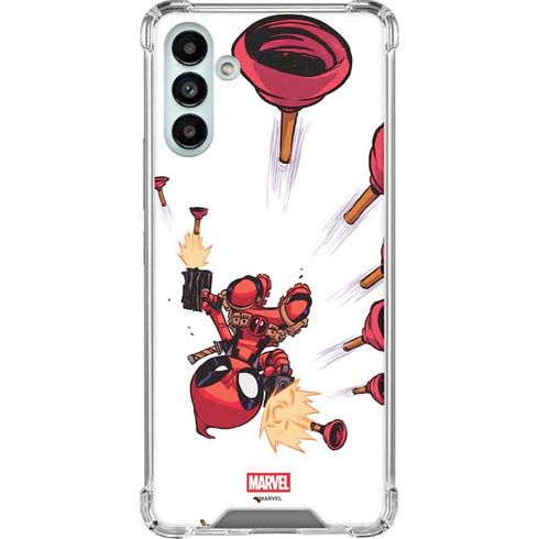 Marvel Deadpool Babypool Shooting Galaxy A13 5G Clear Case
