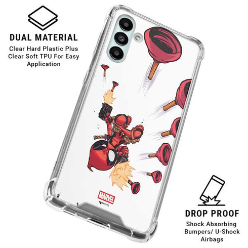 Marvel Deadpool Babypool Shooting Galaxy A13 5G Clear Case