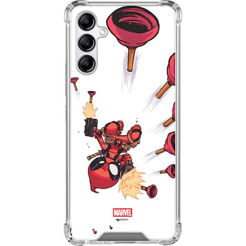 Marvel Deadpool Babypool Shooting Galaxy A15 5G Clear Case